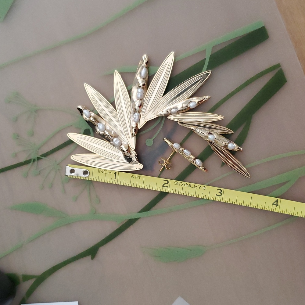 Rosantica "Apache" River Pearls Ear Cuff & Earring Set - Picture 7 of 9